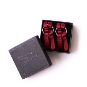 Thistle & Spire STRAPPED IN THIGH GARTERS - RUBY